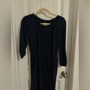 navy dress with pockets